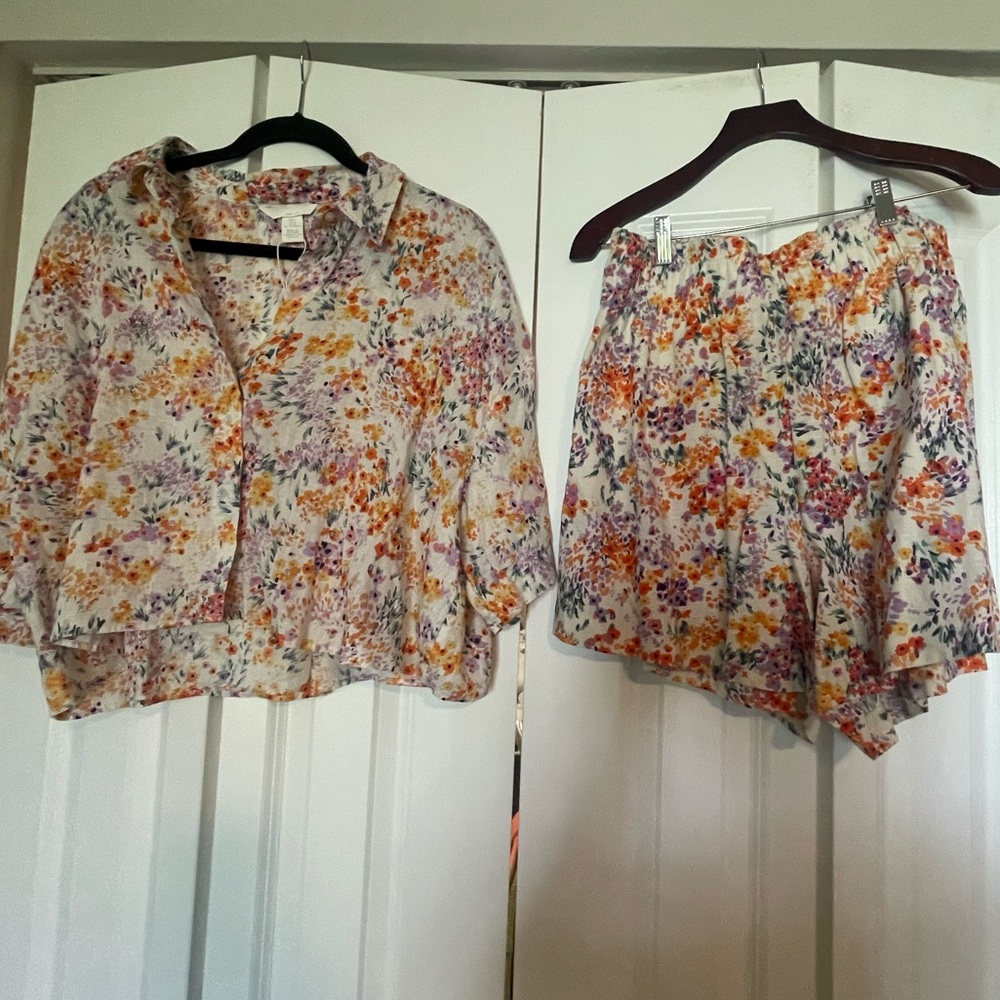 Two piece floral set